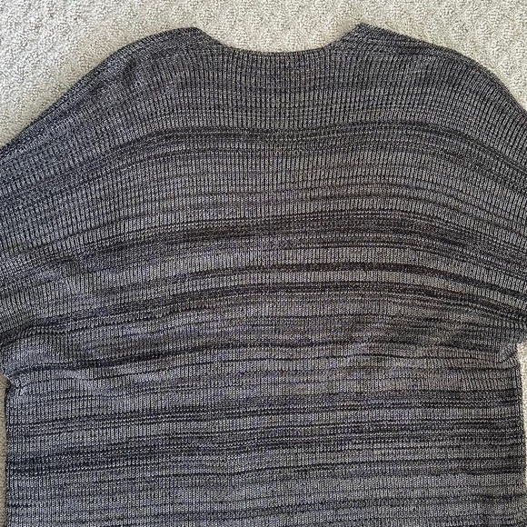 Eileen Fisher Sleek Tencel Knit Kimono Cardigan Sweater Black/Natural Size L/XL - Picture 11 of 14